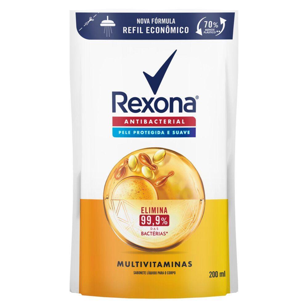 Sabonete Líquido Rexona Antibacterial Multivitaminas Refil 200ml - 7