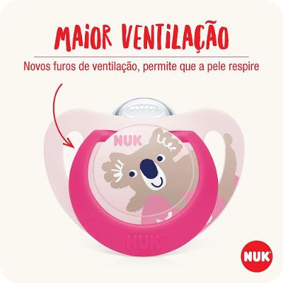 Chupeta de Silicone  Nuk Star Girl 0 à 6 meses