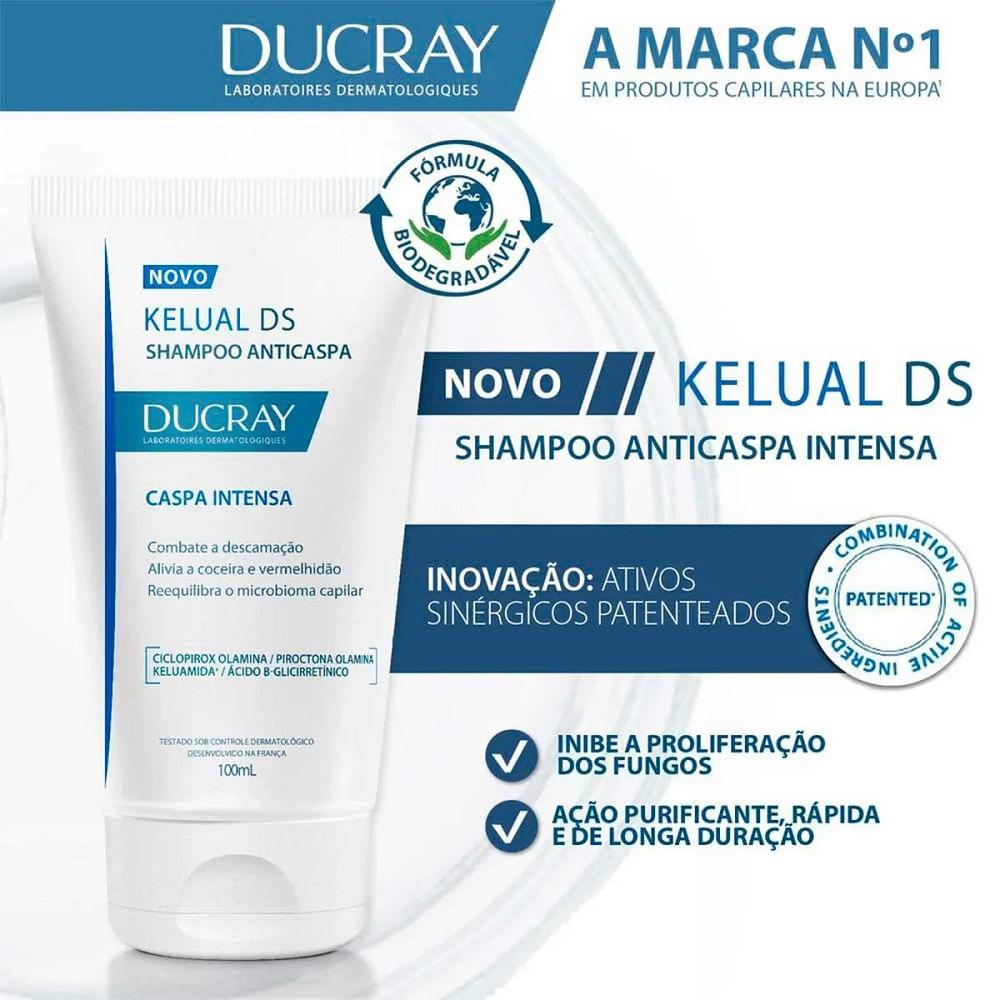 Shampoo Antiqueda Ducray 100ml Kelual DS - 3