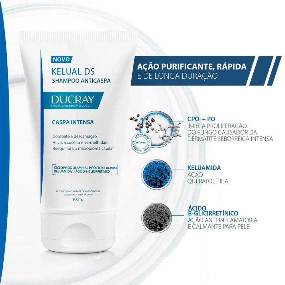 Shampoo Antiqueda Ducray 100ml Kelual DS - 4