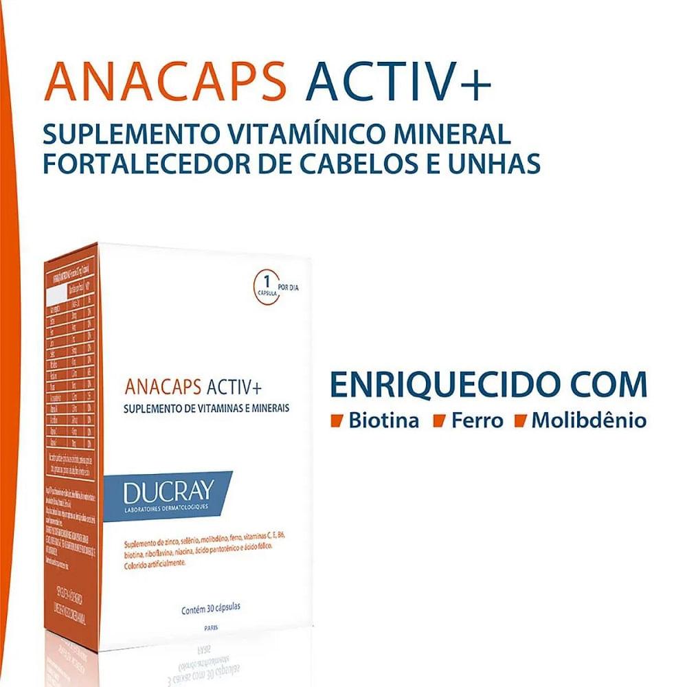 Suplemento Alimentar para cabelos Anacaps Activ Ducray 30 Cápsulas - 2