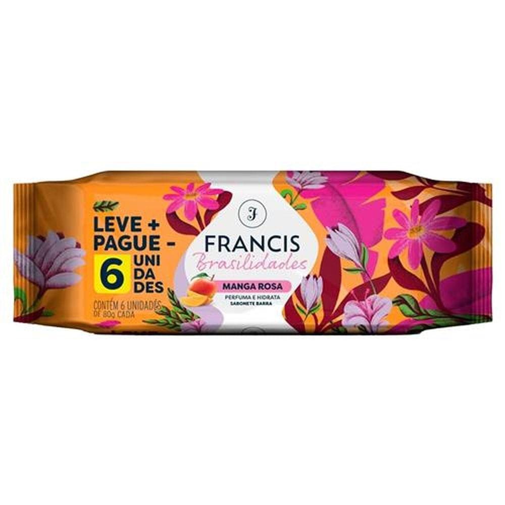 Sabonete Francis Brasilidades Manga Rosa 80g 6 Unidades - 1