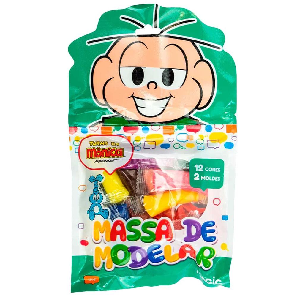 Massa de Modelar Turma da Mônica 12 Cores e 2 Moldes 120g - 1