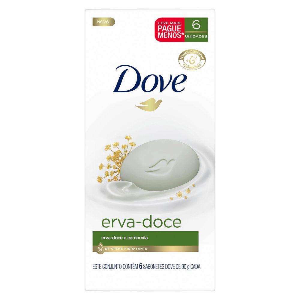 Sabonete Dove Erva Doce e Camomila 6 Unidades 90g - 2