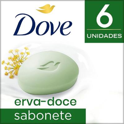 Sabonete Dove Erva Doce e Camomila 6 Unidades 90g