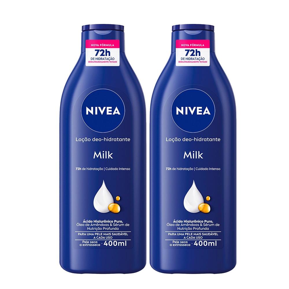 Kit Loção Deo Hidratante Nivea Milk 2 Unidades 400ml Cada - 1