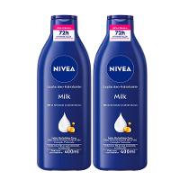 Kit Loção Deo Hidratante Nivea Milk 2 Unidades 400ml Cada - 1