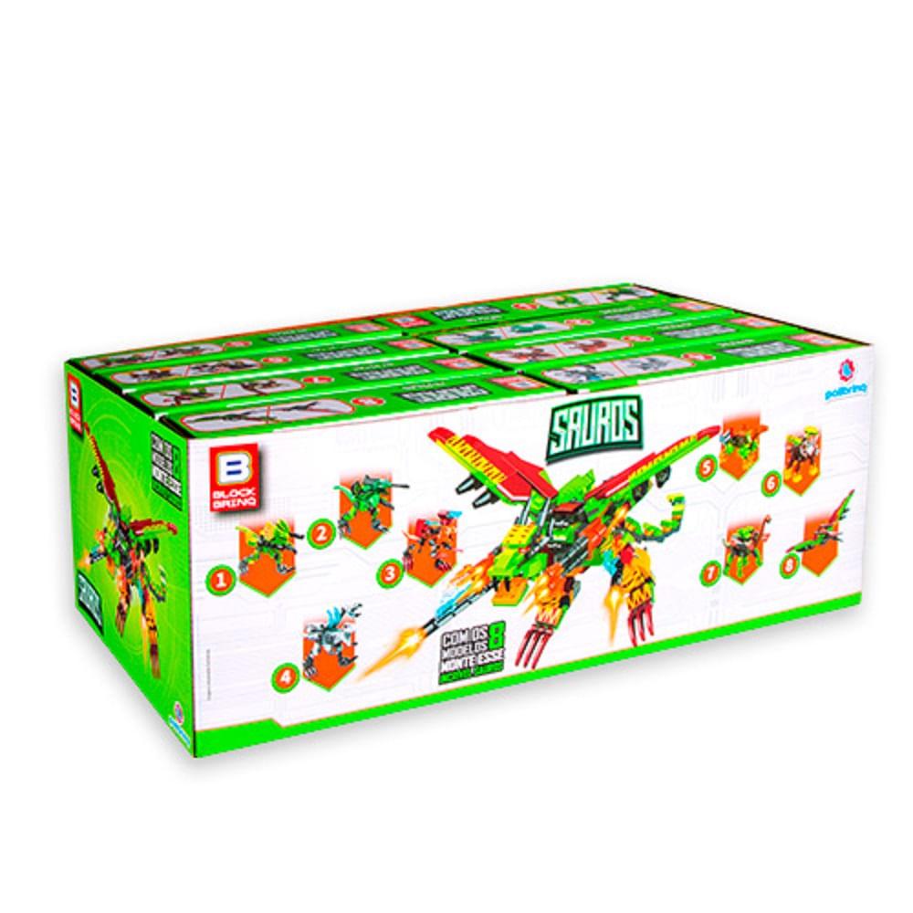 Blocos de Montar Polibrinq Sauros Sortido - 8
