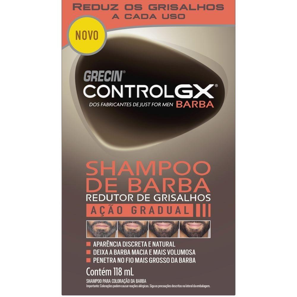 Shampoo Barba Grecin Control GX Redutor de Grisalhos 118ml - 1