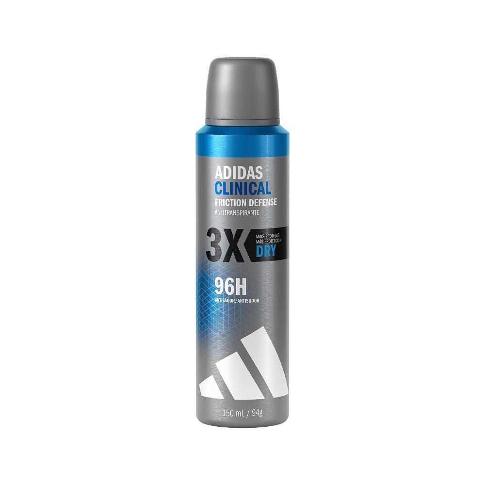 Desodorante Antitranspirante Aerossol Adidas Clinical Friction Defense Dry Masculino 150ml - 1