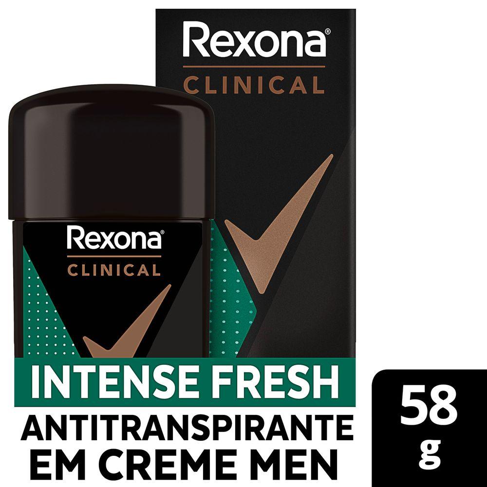 Desodorante Antitranspirante Rexona Clinical Creme Invisível Intense Fresh 58g - 1