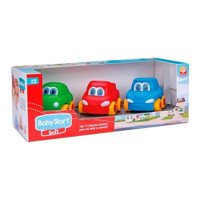 Brinquedo Carros Baby Start Soft 3 Unidades
