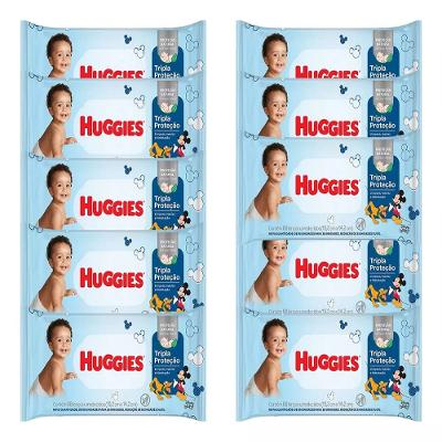 Kit 10 Lenço Umedecido Huggies Tripla Proteção 88 Und Cada