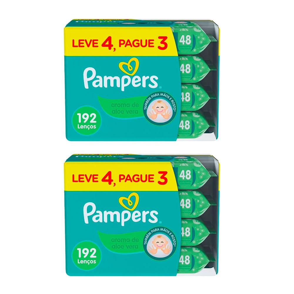 Kit 2 Lenço Umedecido Pampers Aloe Vera 48 Unidades Cada Leve 4 Pague 3 cada - 1