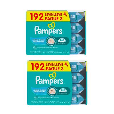 Kit 2 Lenço Umedecido Pampers Cheirinho Bebê