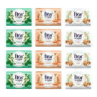 Kit 4 Sabonete Flor Ypê Água de Coco e Alecrim + 4 Bauniha e Amêndoas + 4 Gardênia e Argan 85g Cada - 1