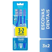 Escova de Dente Oral-B 123 Limpeza Brilhante Média 3 unidades - 1