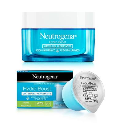 Kit Neutrogena Gel Hidratante Facial Hydro Boost 50g + Gel Hidratante Neutrogena Hydro Boost Water Gel Refil 50g