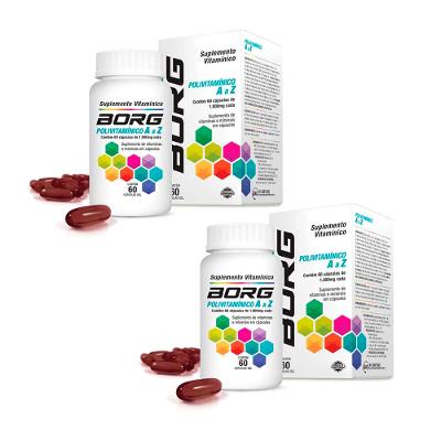 Kit Com 2 Borg Az 1000mg 60 comprimidos Cada