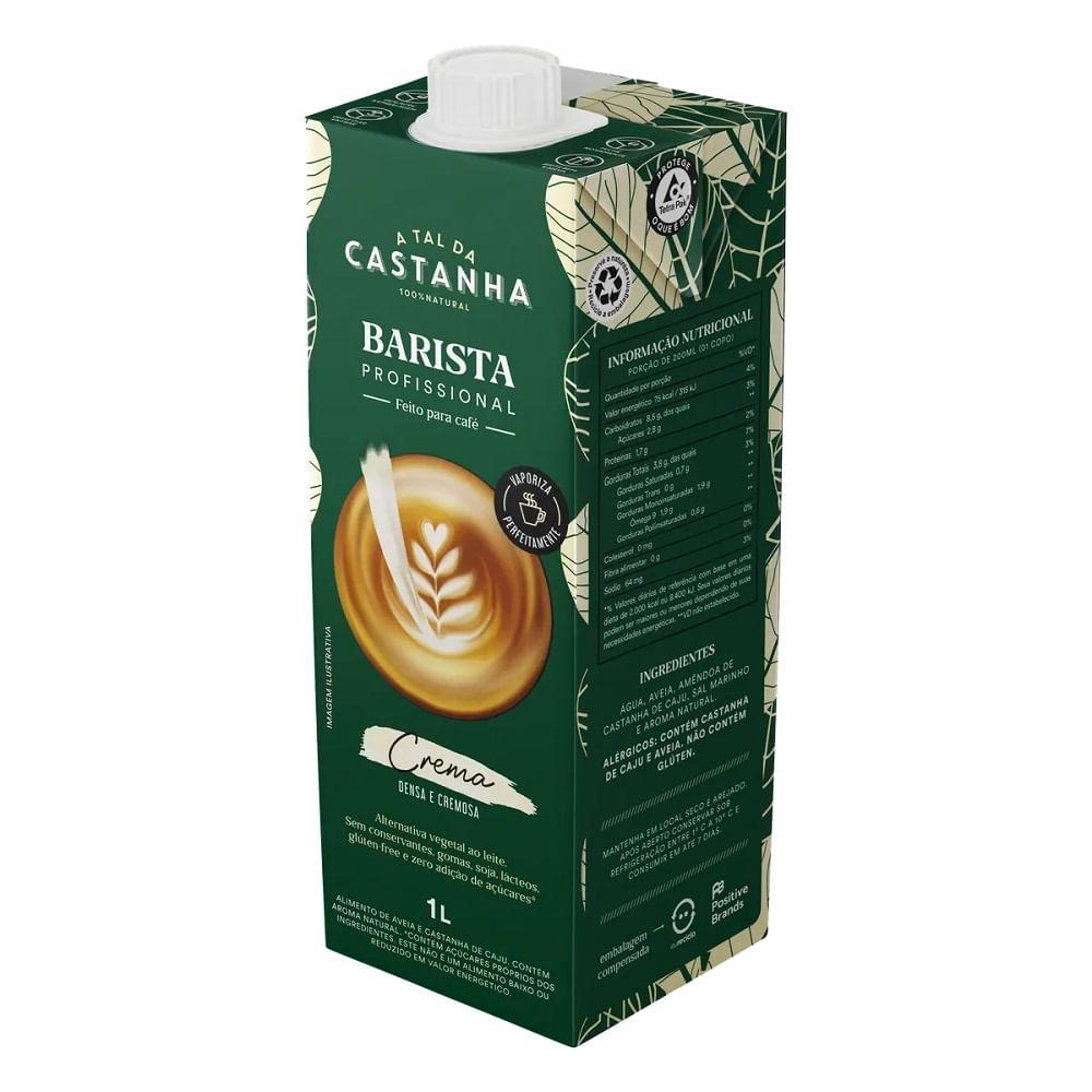 Bebida Vegetal A Tal da Castanha Barista Profissional Crema 1 Litro - 3