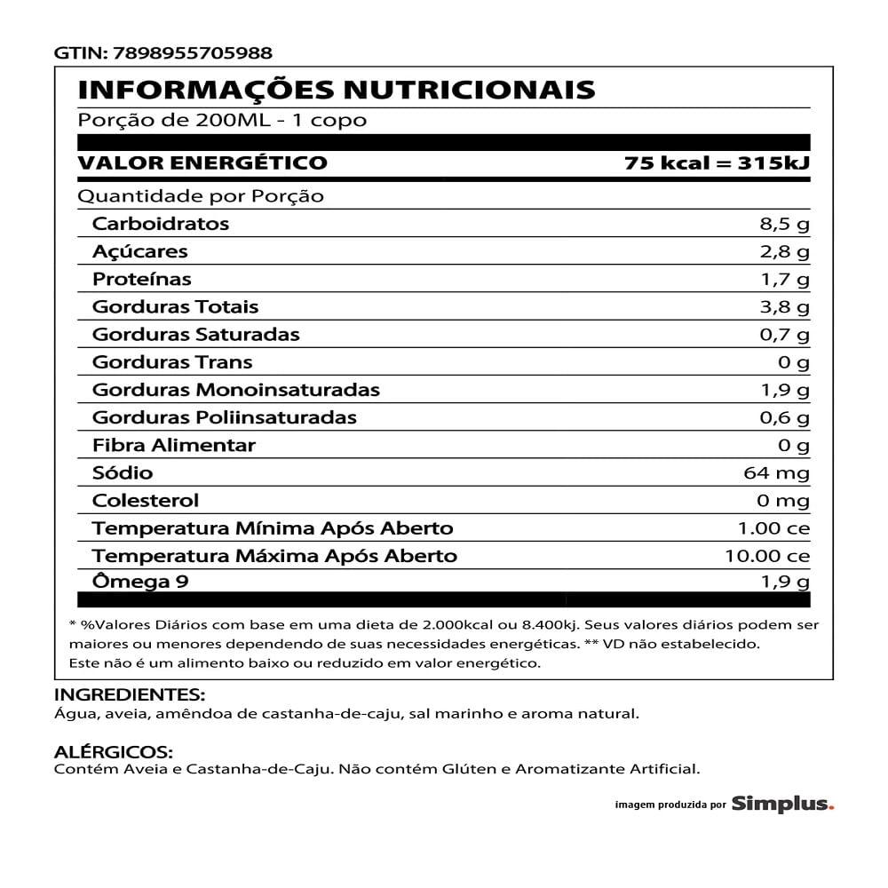 Bebida Vegetal A Tal da Castanha Barista Profissional Crema 1 Litro - 6