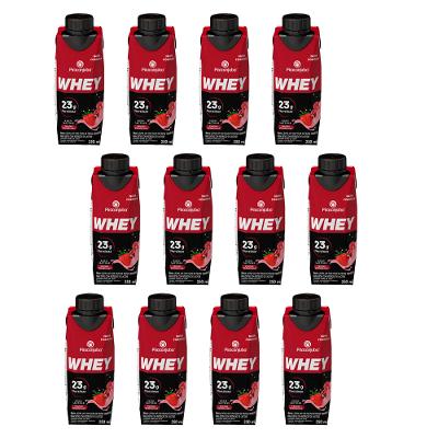 Kit com 12 Piracanjuba Whey Sabor Frutas Vermelhas 250ml