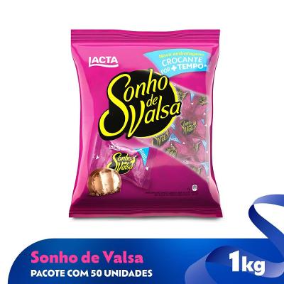 Pacote Bombom Sonho de Valsa Lacta 1 Kg