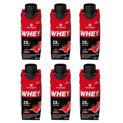 Kit 6 Piracanjuba Whey Sabor Frutas Vermelhas 250ml cada
