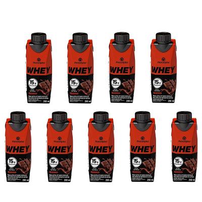 Kit 9 Piracanjuba Bebida Whey Zero Lactose Chocolate 250ml cada
