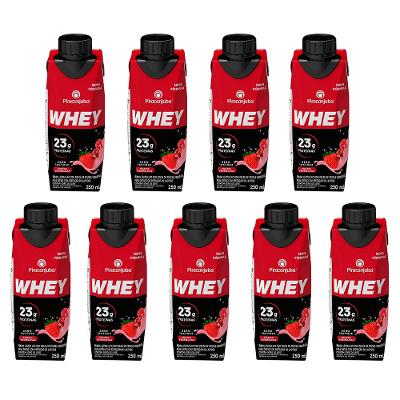 Kit 9 Piracanjuba Whey Sabor Frutas Vermelhas 250ml cada
