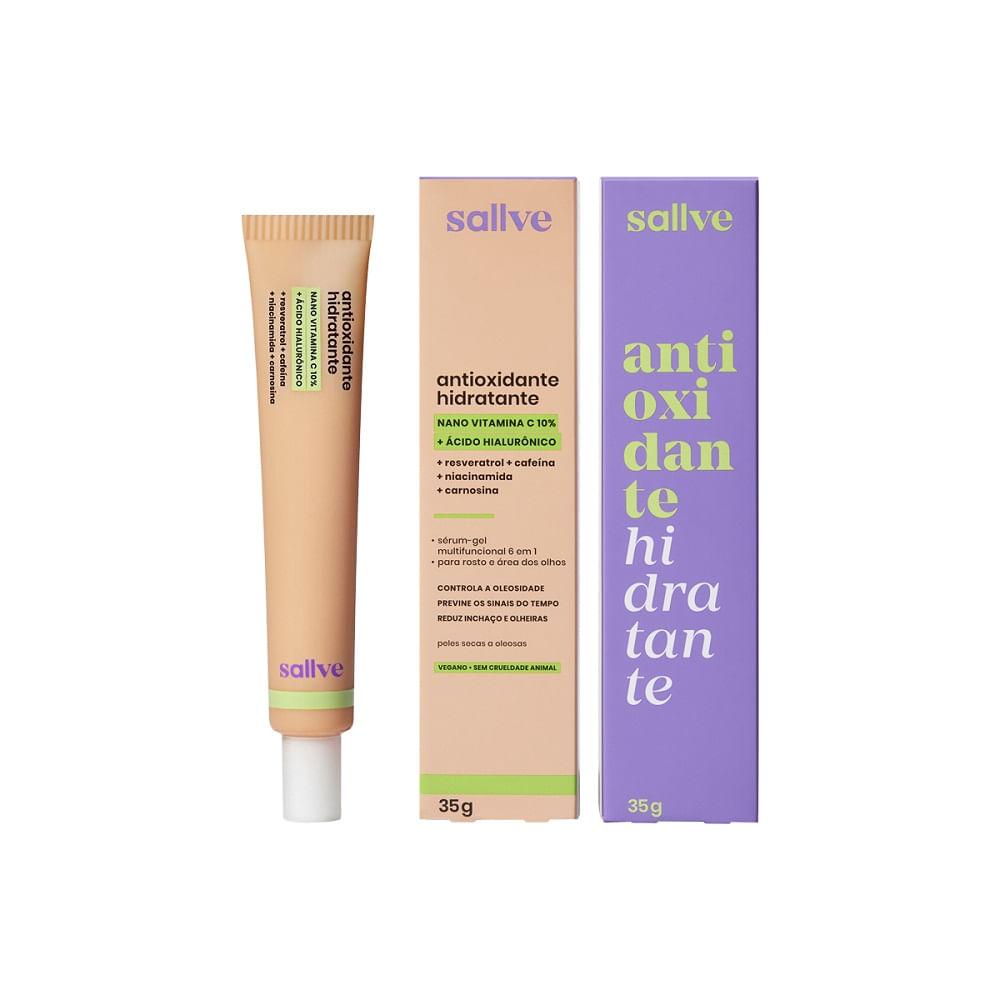 Gel Sérum Antioxidante Hidratante Facial Sallve Com Nano Vitamina C 10% 40g - 2