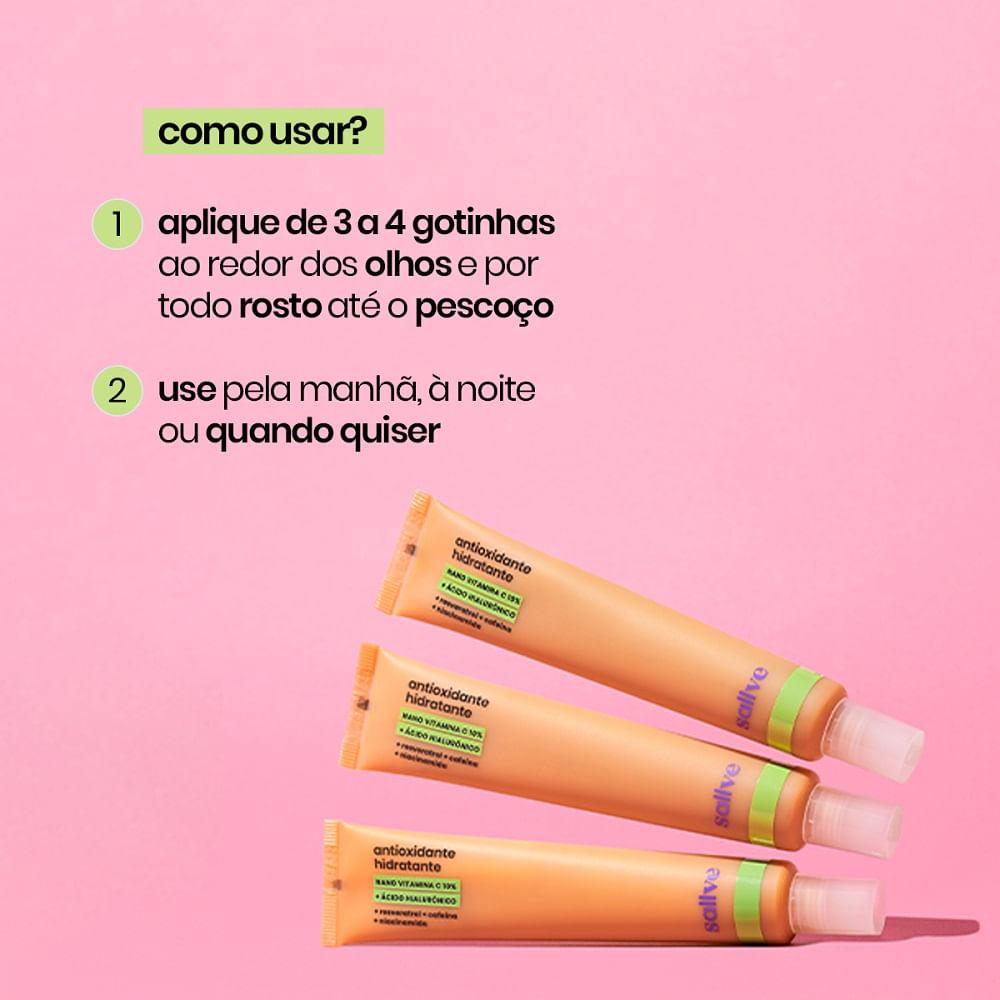 Gel Sérum Antioxidante Hidratante Facial Sallve Com Nano Vitamina C 10% 40g - 6