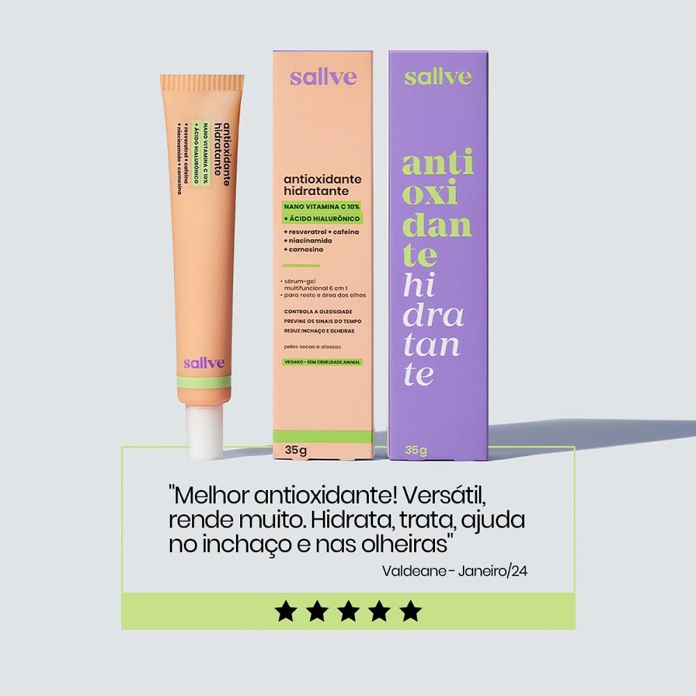 Gel Sérum Antioxidante Hidratante Facial Sallve Com Nano Vitamina C 10% 40g - 7