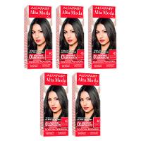 Kit 5 Tonalizante Alta Moda 4 0 Castanho cada - 1