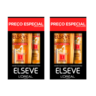 Kit 2 Sh Elseve 375ml+cond 170ml Oleo Extraordinario Cada
