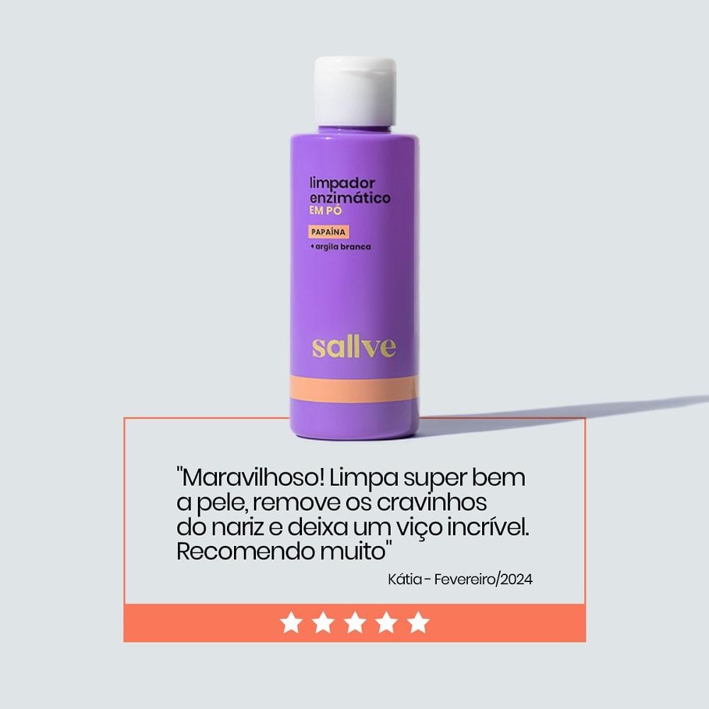 Limpador Facial Enzimático Sallve Em Pó Com Papaína e Argila Branca 30g - 7