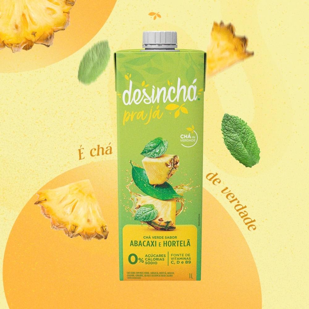 Chá Verde Gelado Desinchá Sabor Abacaxi e Hortelã 1L - 2