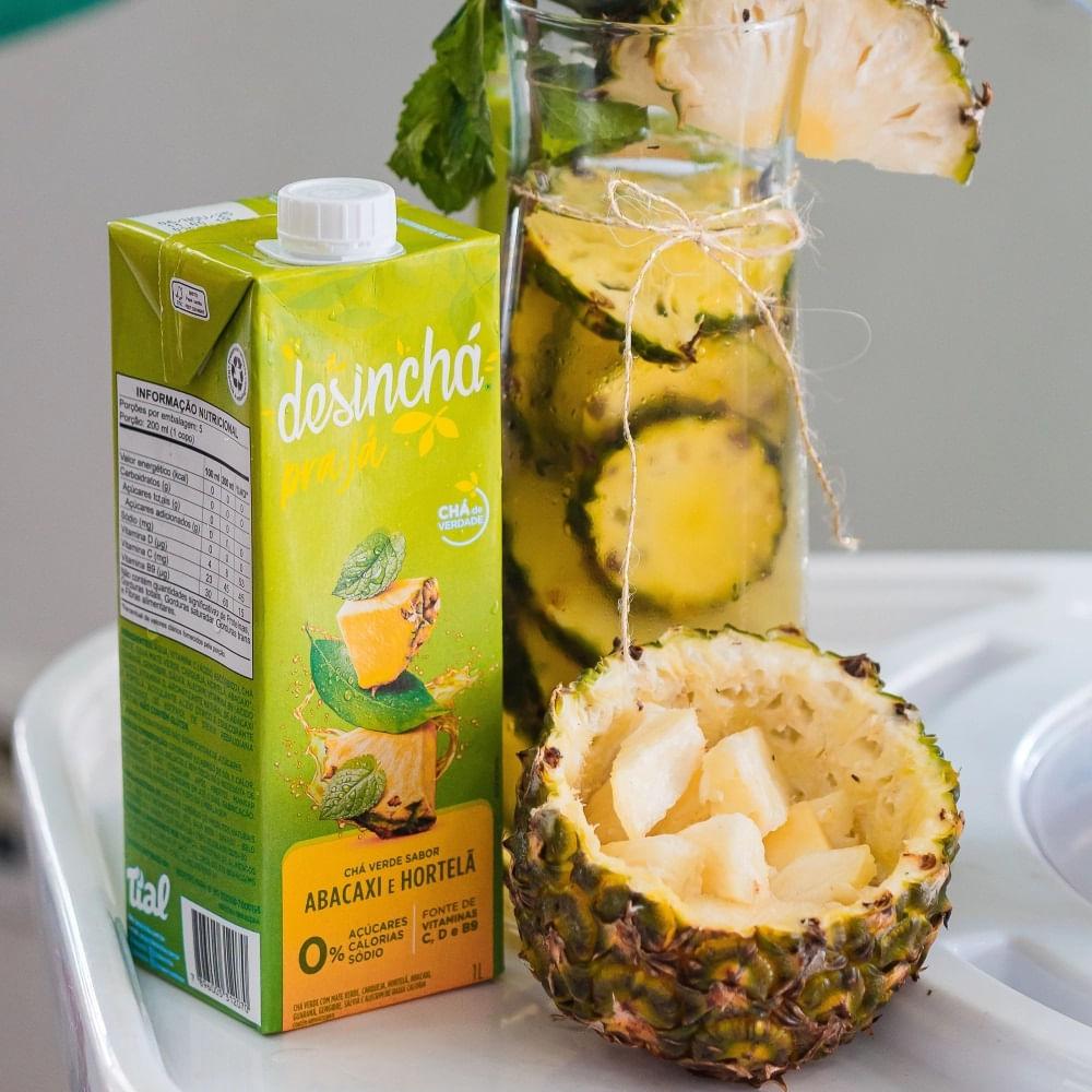 Chá Verde Gelado Desinchá Sabor Abacaxi e Hortelã 1L - 3