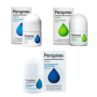 Kit Desodorante Rollon Comfort + Original + Strong 20ml Cada Perspirex