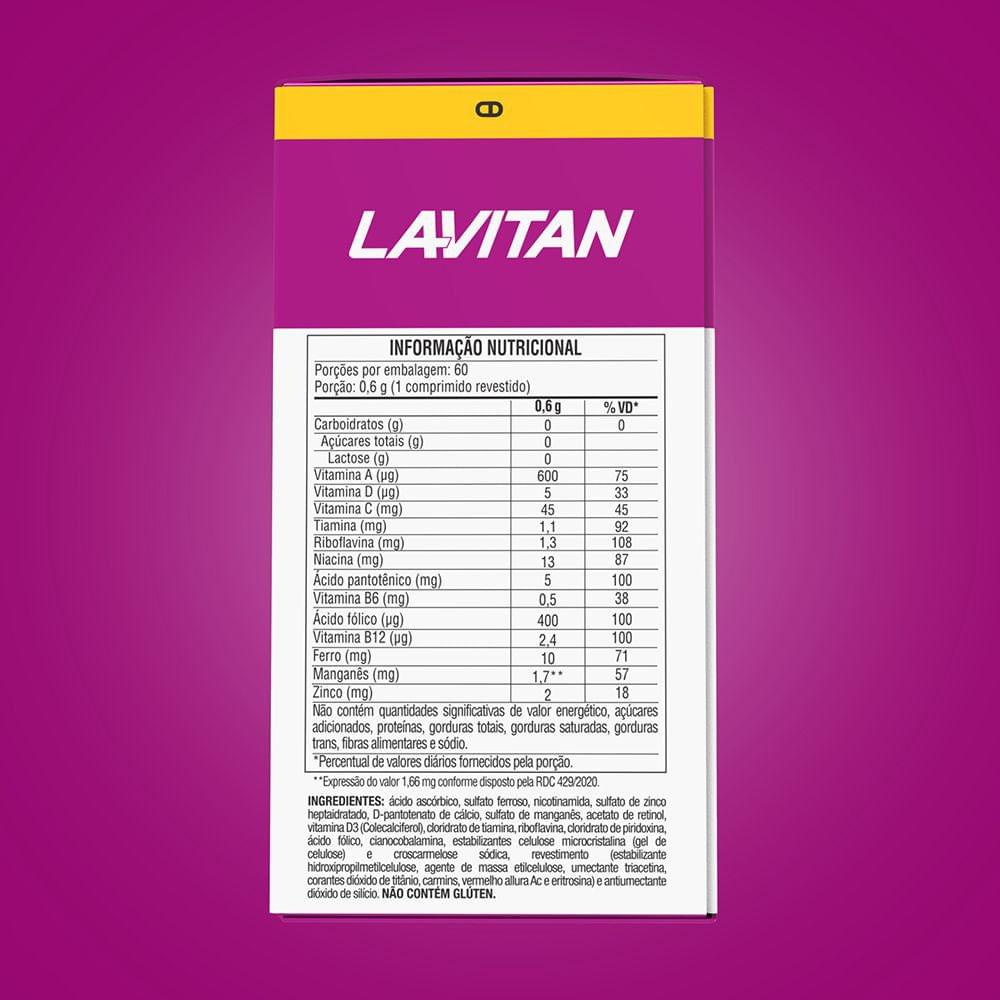 Suplemento Alimentar Lavitan Az Mulher Com 60 Comprimidos - 3