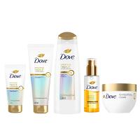 Kit Shampoo Dove Bond Intense 350ml +Máscara Capilar 250g + Condicionador 250ml + Leave-in 50ml + Óleo Bifásico 110ml - 1