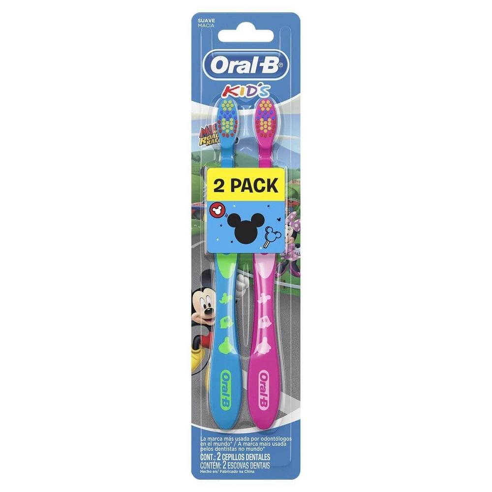 Escova Dental Oral-B Kids Mickey 2 Unidades - 1