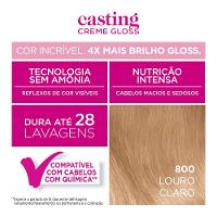 Tintura Casting Gloss 800 Louro Claro.