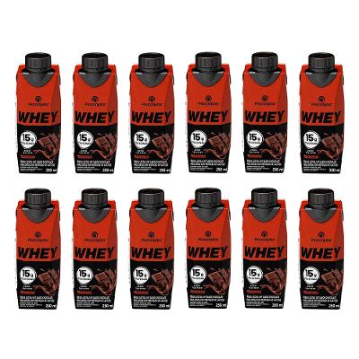 Kit 12 Piracanjuba Bebida Whey Zero Lactose Chocolate 250ml cada