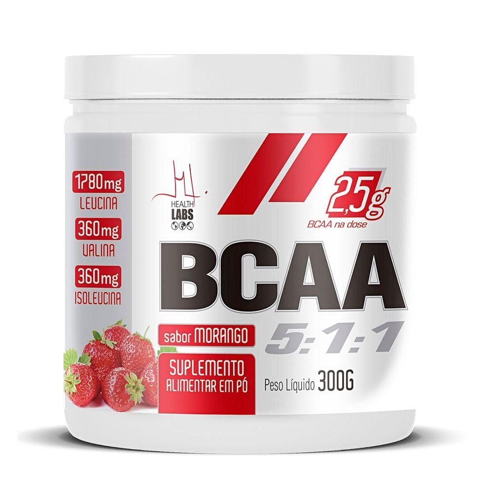 Bcaa 5:1:1 Health Labs Morango 300g - 1