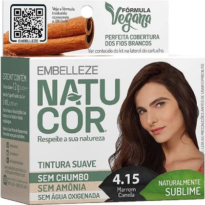 Tintura Natucor 12g 4.15 Marrom Canela