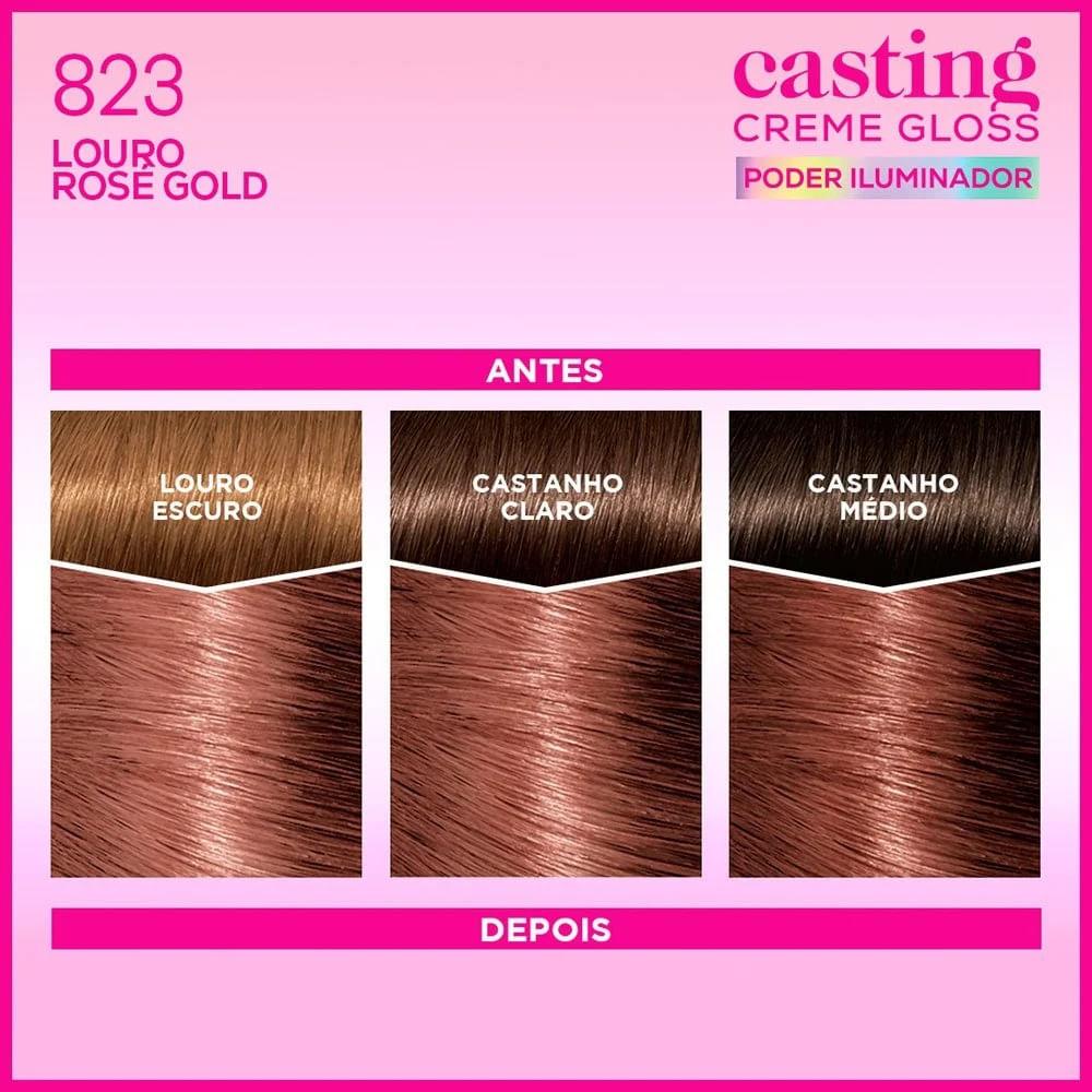 Tintura Capilar Casting Creme Gloss 823 Louro Rose Gold - 3