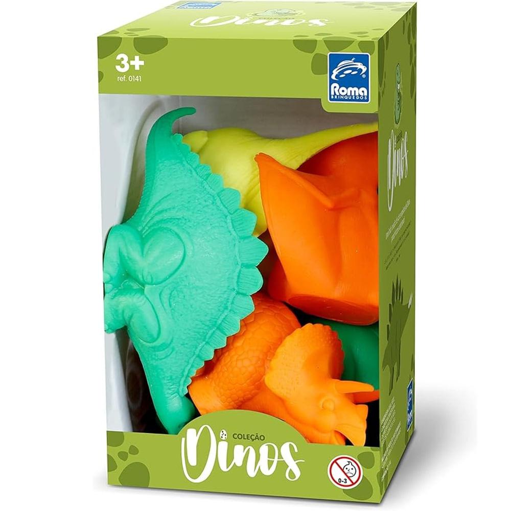 Brinquedo Infantil Coleção Dinos 6 Unidades Sortidas - 1