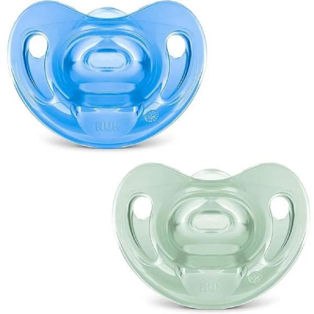 Chupeta Nuk 100% Silicone Sensitive Soft Boy S2 2 Unidades - 1