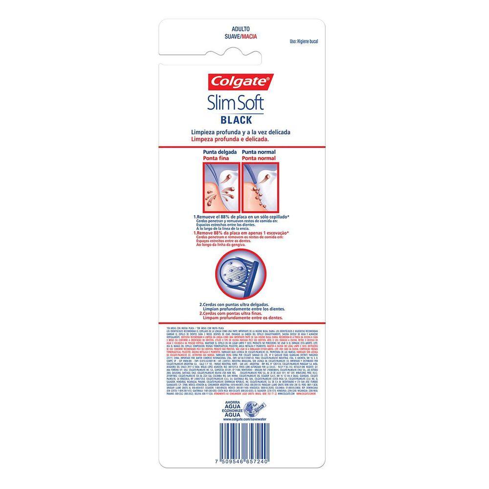 Escova Dental Colgate Slim Soft Black 4 Unidades - 2